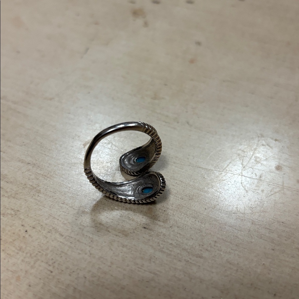 Montana Silversmiths Silver Ring with Turquoise Accents - Picture 6 of 6